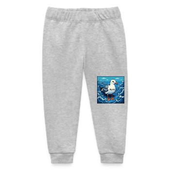 Lonely Seagull - Baby Organic Sweatpants by Stanley/Stella - heather grey - Front