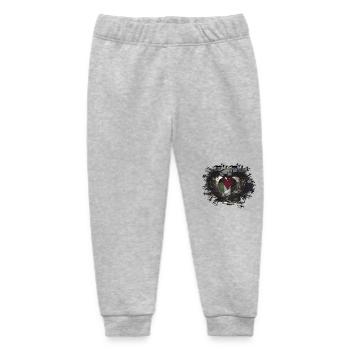 Free Palestina Heart - Baby Organic Sweatpants by Stanley/Stella - heather grey - Front