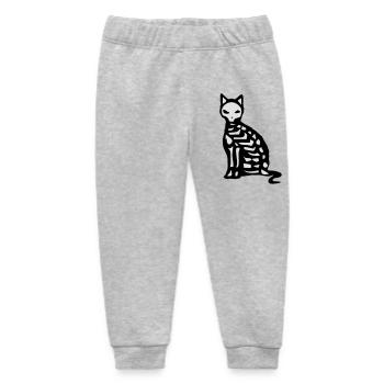 Skelett und Knochen einer Katze - Baby Organic Jogginghose Baby Tumbler von Stanley/Stella - Grau meliert - Vorne