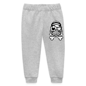 Jolly Pirate - Baby Organic Sweatpants by Stanley/Stella - heather grey - Front