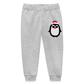 Weihnachtspinguin - Baby Organic Jogginghose Baby Tumbler von Stanley/Stella - Grau meliert - Vorne