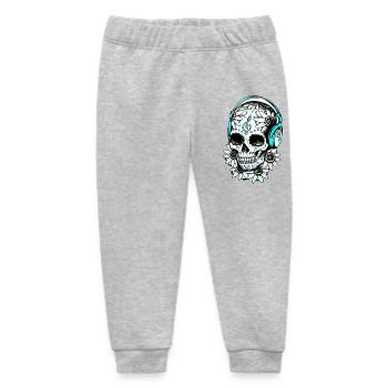 Musik Skull - Baby Organic Jogginghose Baby Tumbler von Stanley/Stella - Grau meliert - Vorne