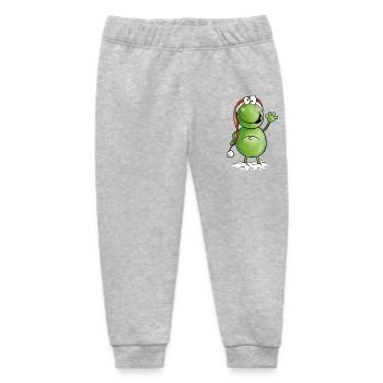 Funny Santa Frog I Fun Gift - Baby Organic Sweatpants by Stanley/Stella - heather grey - Front