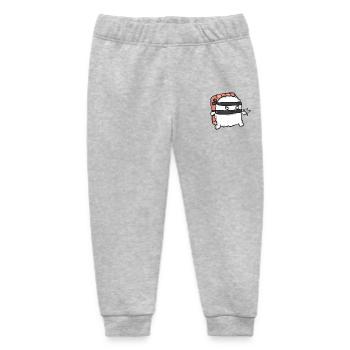 Sushi Ninja Japan Gift - Baby Organic Sweatpants by Stanley/Stella - heather grey - Front
