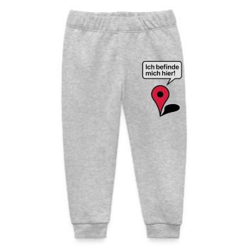 I am here Google Maps - Baby Organic Sweatpants by Stanley/Stella - heather grey - Front