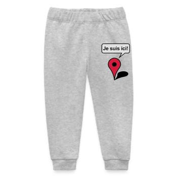 I am here! Google Maps - Baby Organic Sweatpants by Stanley/Stella - heather grey - Front