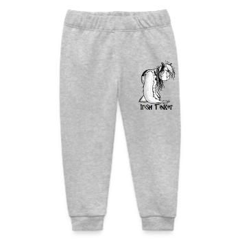 Cute Irish Tinker Horse - Pinto - Baby Organic Sweatpants by Stanley/Stella - heather grey - Front