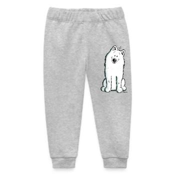 Cute Samoyed - Baby Organic Sweatpants by Stanley/Stella - heather grey - Front