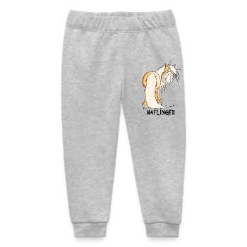 Happy Haflinger - Baby Organic Jogginghose Baby Tumbler von Stanley/Stella - Grau meliert - Vorne