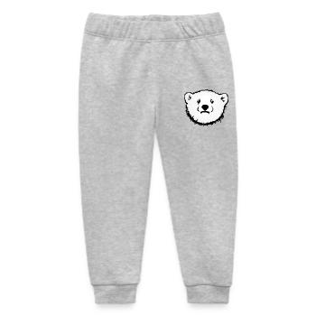 Eisbär Tiermotiv - Baby Organic Jogginghose Baby Tumbler von Stanley/Stella - Grau meliert - Vorne