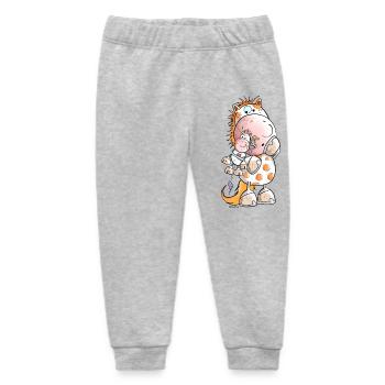 Pferd mit Einhorn Kuscheltier Cartoon  - Baby Organic Jogginghose Baby Tumbler von Stanley/Stella - Grau meliert - Vorne