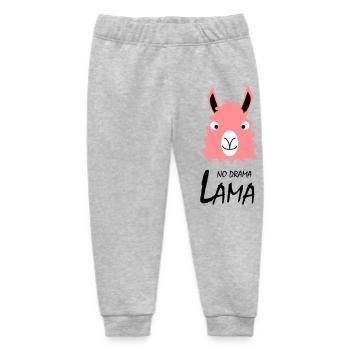 No drama Lama - Baby Organic Sweatpants by Stanley/Stella - heather grey - Front