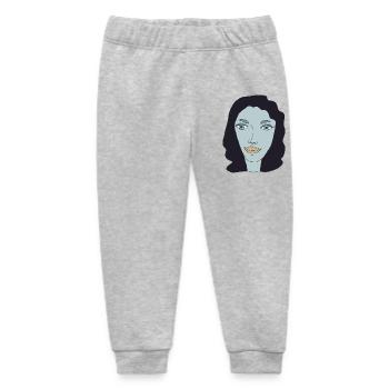 lady artwork - Baby Organic Sweatpants by Stanley/Stella - heather grey - Front