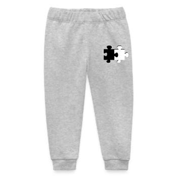 Puzzle Black And White - Baby Organic Sweatpants by Stanley/Stella - heather grey - Front