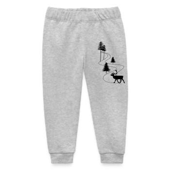 Skandinavien Straße Rentier - Baby Organic Jogginghose Baby Tumbler von Stanley/Stella - Grau meliert - Vorne