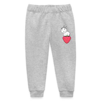 Bock auf Erdbeere - Ziege Ziegenbock - Baby Organic Jogginghose Baby Tumbler von Stanley/Stella - Grau meliert - Vorne