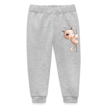 Rote Katze I Katzenfreunde Geschenk - Baby Organic Jogginghose Baby Tumbler von Stanley/Stella - Grau meliert - Vorne