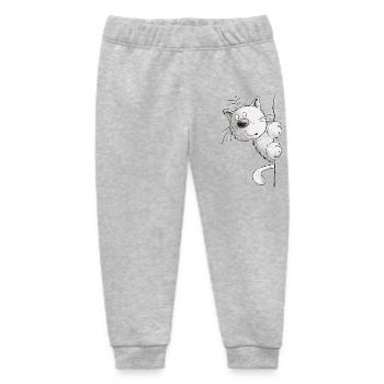 Weiße Katzen I Katzenfreunde Geschenk - Baby Organic Jogginghose Baby Tumbler von Stanley/Stella - Grau meliert - Vorne