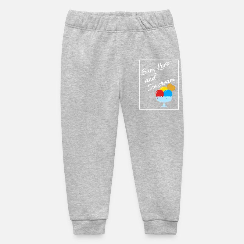 Soleil, amour et crème glacée - Pantalon de jogging bébé bio Stanley/Stella - gris chiné