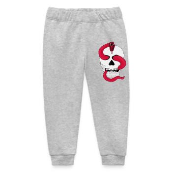 Red Serpent and the Skull - Baby Organic Sweatpants by Stanley/Stella - heather grey - Front