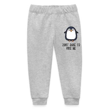 Cool Animal Bird Statement Penguin South Pole - Baby Organic Sweatpants by Stanley/Stella - heather grey - Front