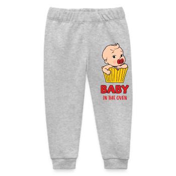 Baby im Ofen - Baby Organic Jogginghose Baby Tumbler von Stanley/Stella - Grau meliert - Vorne