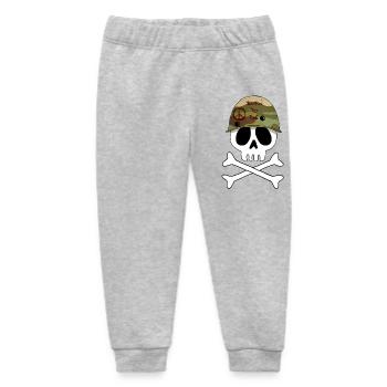 Military skull - Baby Organic Sweatpants by Stanley/Stella - heather grey - Front