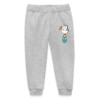 Bird with baby pregnancy - Baby Organic Sweatpants by Stanley/Stella - heather grey - Front