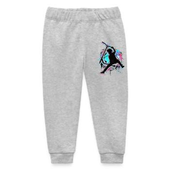 Colorful Stunt Scooter - Colored Stunt Scooter - Baby Organic Sweatpants by Stanley/Stella - heather grey - Front