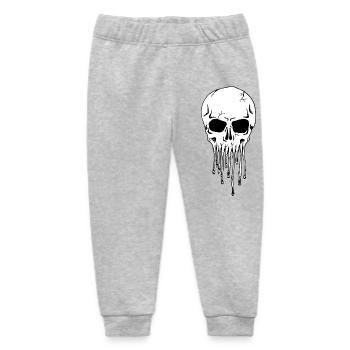 Dripping Skull - Baby Organic Sweatpants by Stanley/Stella - heather grey - Front