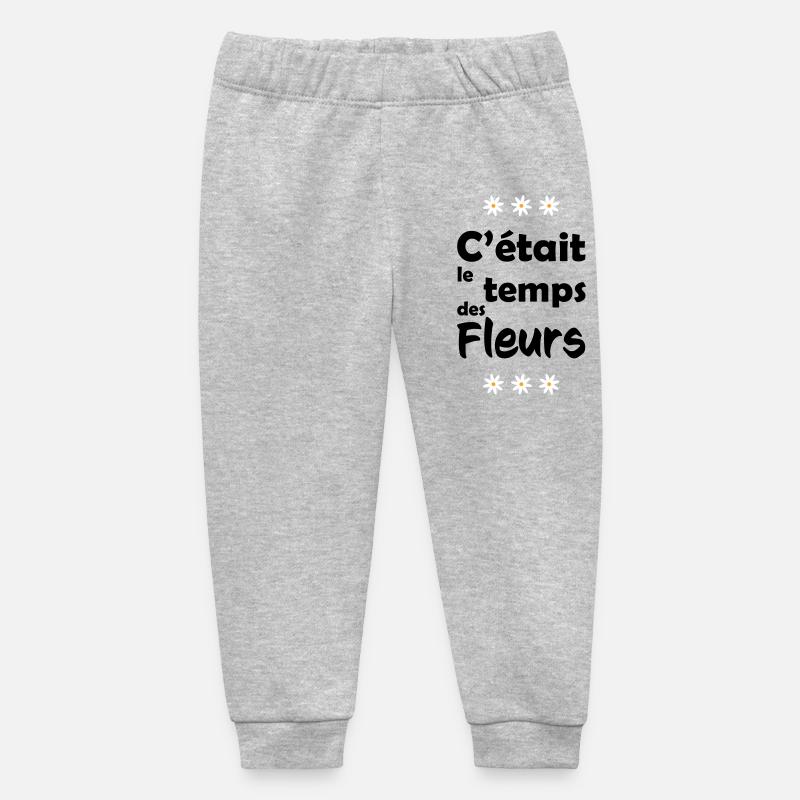 C'était le temps des fleurs - Pantalon de jogging bébé bio Stanley/Stella - gris chiné