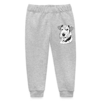 Airedale Terrier - Baby Organic Jogginghose Baby Tumbler von Stanley/Stella - Grau meliert - Vorne