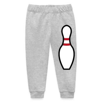 Bowling Pin - Baby Organic Sweatpants by Stanley/Stella - heather grey - Front