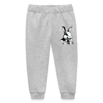 stylish Easter bunny with suit and tie - Baby Organic Sweatpants by Stanley/Stella - heather grey - Front