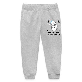 Eisbär Polarbär Bär Sprüche Klimawandel Klima - Baby Organic Jogginghose Baby Tumbler von Stanley/Stella - Grau meliert - Vorne