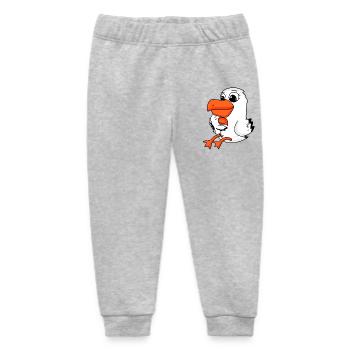 Seagull family - seagull with baby - Baby Organic Sweatpants by Stanley/Stella - heather grey - Front
