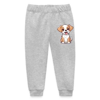 Cute Little Dog Puppy Child Baby Gift Dogs - Baby Organic Sweatpants by Stanley/Stella - heather grey - Front