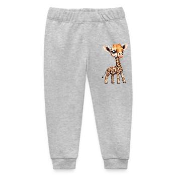 Giraffe - Giraffen Baby - Coole Kinder Giraffe - Baby Organic Jogginghose Baby Tumbler von Stanley/Stella - Grau meliert - Vorne