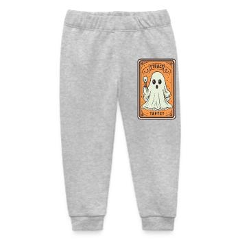 Tarot Card Ghost with Stick - Baby Organic Sweatpants by Stanley/Stella - heather grey - Front