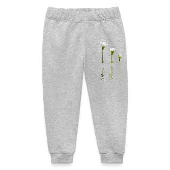 Annonce grossesse florale pour future Mamie - Pantalon de jogging bébé bio Stanley/Stella - gris chiné - Devant