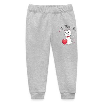 I miss you - Baby Organic Sweatpants by Stanley/Stella - heather grey - Front