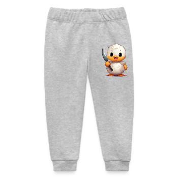 Cute Duck with Knife - Baby Organic Jogginghose Baby Tumbler von Stanley/Stella - Grau meliert - Vorne