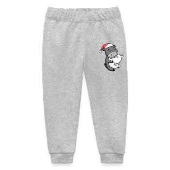 Ass Cute Tired Sleeping In Christmas - Baby Organic Sweatpants by Stanley/Stella - heather grey - Front