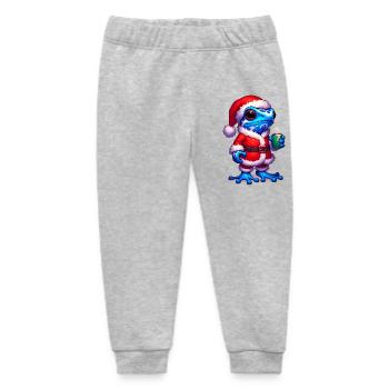 Poison arrow frog Santa Claus - Baby Organic Sweatpants by Stanley/Stella - heather grey - Front
