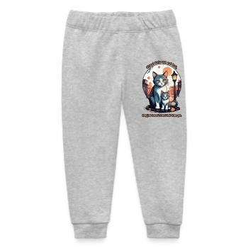 Süße Straßen Katzen - Baby Organic Jogginghose Baby Tumbler von Stanley/Stella - Grau meliert - Vorne