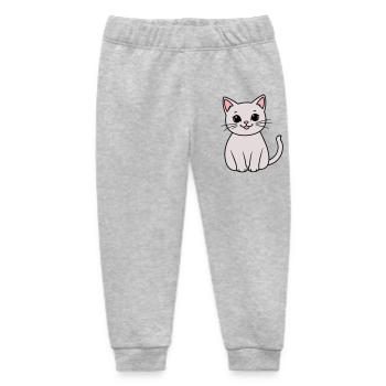 graues Kätzchen - Baby Organic Jogginghose Baby Tumbler von Stanley/Stella - Grau meliert - Vorne