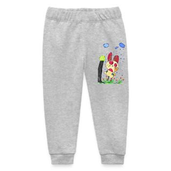 Hase Hoppel - Baby Organic Jogginghose Baby Tumbler von Stanley/Stella - Grau meliert - Vorne