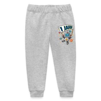 1 Jahr Kleiner Roboter als Astronaut im Weltraum - Baby Organic Jogginghose Baby Tumbler von Stanley/Stella - Grau meliert - Vorne