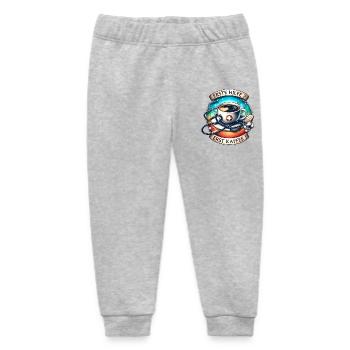 Humorous coffee art with first aid motif - Baby Organic Sweatpants by Stanley/Stella - heather grey - Front