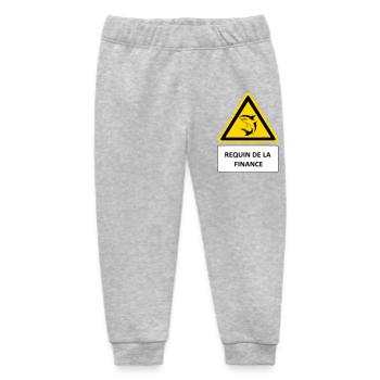 Shark of finance - Baby Organic Sweatpants by Stanley/Stella - heather grey - Front